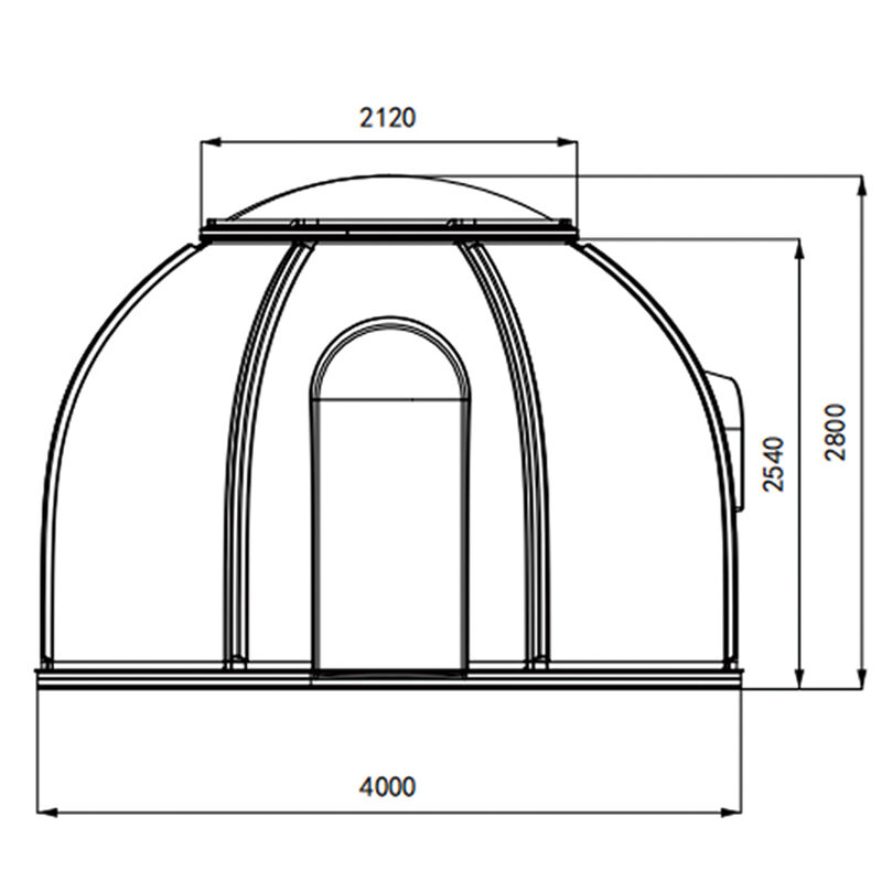 Anti Rust/uv/rain/snow Inflatable Bubble House Prefabricated Dome Houses